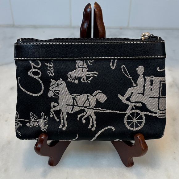 Coach Horse & Carriage Pleated Pouch Cosmetic Bag - Picture 6 of 15